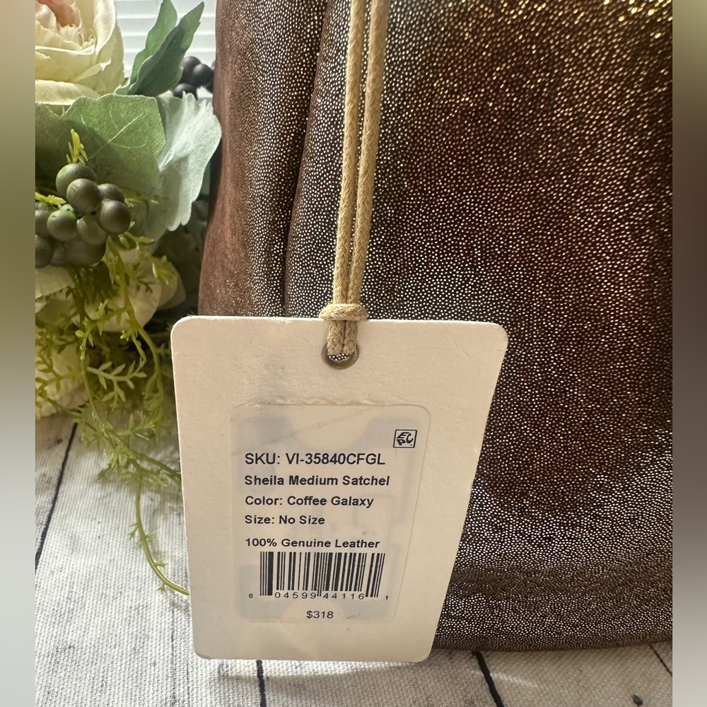 HOBO Chocolate Brown Leather Top-Handle Shoulder Bag - Picture 13 of 13